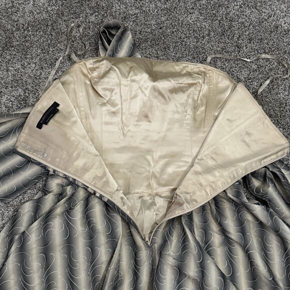 BCBG MAXAZRIA Strapless Striped Bubble Hem Sleeveless Ombre Dress Women’s Size 4 - Picture 7 of 13